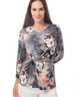 Long sleeve printed top